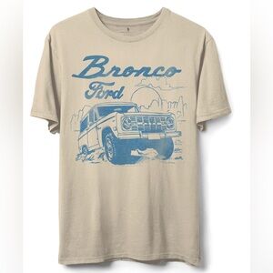 JUNK FOOD CLOTHING UNISEX FORD BRONCO SUN VINTAGE TEE IN SAND SIZE SMALL